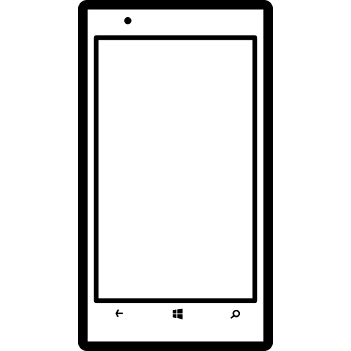 Mobile phone outline of popular model Nokia Lumia 720